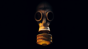 STALKER 2, Gas mask, Dark background, 4K wallpaper