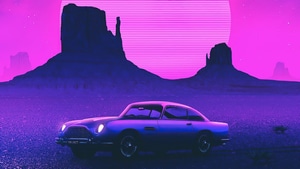 Retro, Retrowave, Artist, Artwork, Digital Art, 4K wallpaper