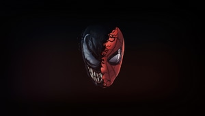 Spiderman, Venom, Superheroes, Minimalism, Minimalist, 4K wallpaper