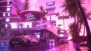 Lamborghini, Cars, Artist, Artwork, Digital Art, Pink, Artstation, 4K wallpaper