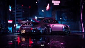 Porsche 911, Porsche, Cars, Reflection, Artist, Artwork, Digital Art, 4K wallpaper