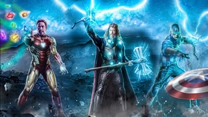 Iron Man, Thor, Captain America, Superheroes, Artwork, Art, 4K wallpaper
