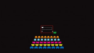 Space Invaders, Games, 8 Bit, Minimalism, Minimalist, Dark, Black, 4K wallpaper