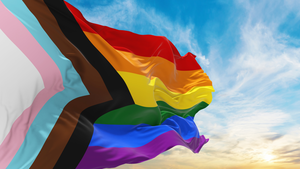 Pride flag, Sunrise, LGBTQ, Panorama, Ultrawide, 4K wallpaper