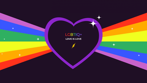 Love Is Love, LGBTQ, Rainbow, Love heart, Purple Heart, 4K wallpaper