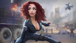 Black Widow, Superheroes, Artist, Artwork, Digital Art, Artstation, 4K wallpaper