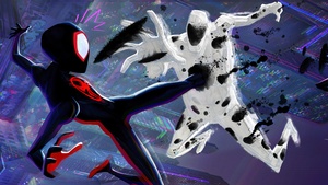Spider-Man: Across the Spider-Verse, Boss Fight, Spider-Gwen, Miles Morales, Panorama, Spiderman, Ultrawide, 4K wallpaper