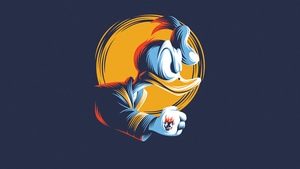 Donald Duck, Cartoons, Artist, Artwork, Digital Art, Minimalism, Minimalist, Behance, 4K wallpaper
