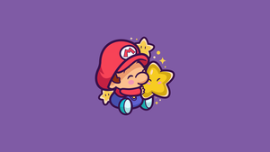 Super Mario, Purple background, Simple, 4K wallpaper