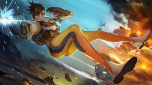 Tracer Overwatch, Overwatch, Games, Artist, Artwork, Digital Art, 4K wallpaper