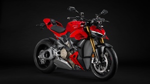Ducati Streetfighter V4 S, 2025, Sports bikes, Red bikes, Dark background, 4K wallpaper