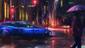 Artist, Artwork, Digital Art, Rain, Artstation, 4K wallpaper