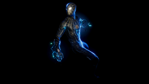 Marvels Spider-Man, Black background, AMOLED, Spiderman, 4K wallpaper