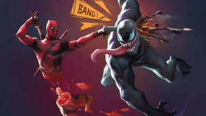 Deadpool, Venom, Superheroes, Artwork, Art, 4K wallpaper