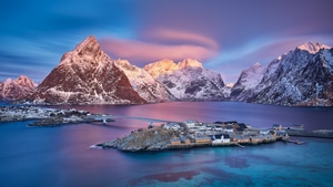 Mountains, Island, Nature, Sunrise, 4K wallpaper