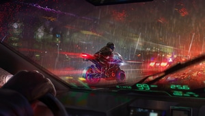 Neon, Biker, Artist, Artwork, Digital Art, Artstation, 4K wallpaper