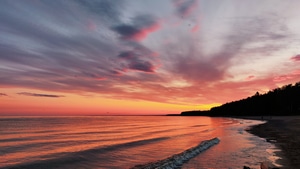 Landscape, Beach, Evening, Nature, 4K wallpaper