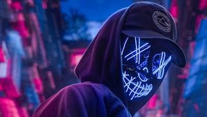 Hoodie, Photography, Neon, 4K wallpaper