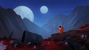 Astronaut, Artist, Artwork, Digital Art, Artstation, 4K wallpaper