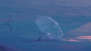 Umbrella, Artist, Artwork, Digital Art, Artstation, 4K wallpaper