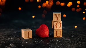 I Love You, Love heart, Red heart, Bokeh Background, 4K wallpaper