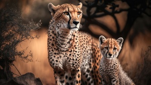 Cheetah, AI art, 4K wallpaper