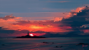 Artstation, Artist, Artwork, Digital Art, Sunset, 4K wallpaper