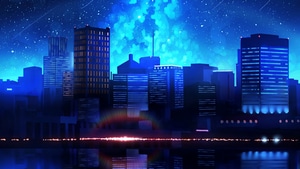 Buildings, Neon, Artist, Artwork, Digital Art, 4K wallpaper