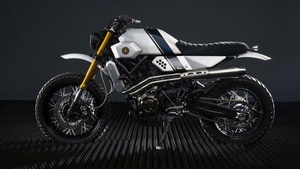Custom motorcycle, Dark background, 4K wallpaper