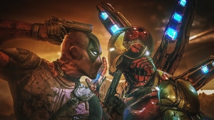 Deadpool, Iron Man, Superheroes, Artwork, 4K wallpaper