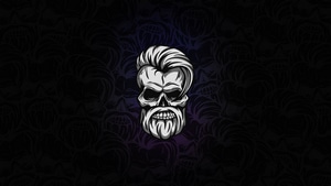 Skull, Beard, Artist, Artwork, Digital Art, Minimalism, Minimalist, 4K wallpaper