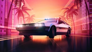 Delorean, Cars, Artist, Artwork, Digital Art, 4K wallpaper