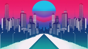 Cityscape, Retro, Artist, Artwork, Digital Art, 4K wallpaper