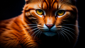 Cat, Closeup, AI art, 4K wallpaper