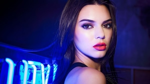 Kendall Jenner, Celebrities, Girls, Model, Neon, 4K wallpaper