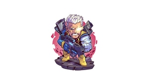 Cable, Superheroes, Minimalism, Minimalist, 4K wallpaper