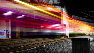 Long Exposure, Train, Photography, Behance, 4K wallpaper