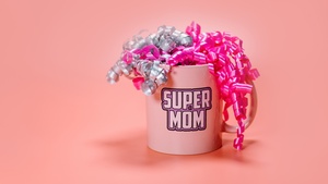 Mug, Pastel pink, Happy Mothers Day, 4K wallpaper