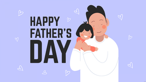 Happy Fathers Day, Dad - Daughter, Father, Child, Illustration, 4K wallpaper