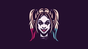 Harley Quinn, Superheroes, Minimalism, Minimalist, Dribbble, 4K wallpaper