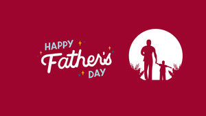 Happy Fathers Day, Red background, 4K wallpaper