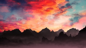 Sky, Landscape, Painting, Artist, Artwork, Digital Art, Mountains, 4K wallpaper