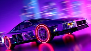 Retrowave, Cars, Artist, Artwork, Digital Art, Behance, 4K wallpaper