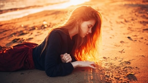 Girls, Model, Beach, 4K wallpaper