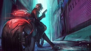 Biker, Gun, Artist, Artwork, Digital Art, 4K wallpaper