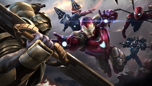Thanos, Iron Man, Superheroes, Artwork, 4K wallpaper