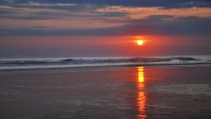 Morning, Beach, Sunset, Nature, Sunrise, 4K wallpaper