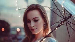 Girls, Model, Umbrella, 4K wallpaper