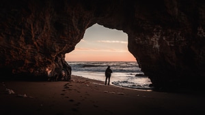 Cave, Alone, Photography, 4K wallpaper