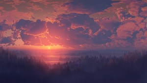 Sunset, Artist, Artwork, Digital Art, Artstation, 4K wallpaper